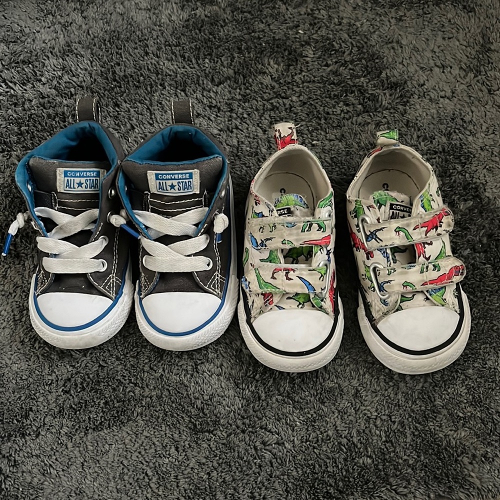 Toddler Converse. two pairs . size 6